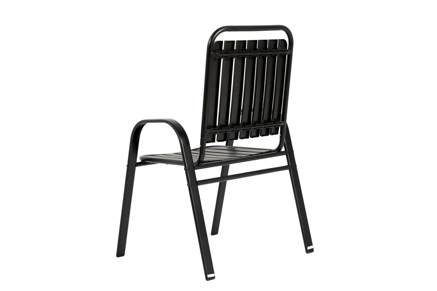5-Piece Plastic chair and steel table Outdoor Dining Set, plastic Chairs and Table Set for Garden Patio, Black