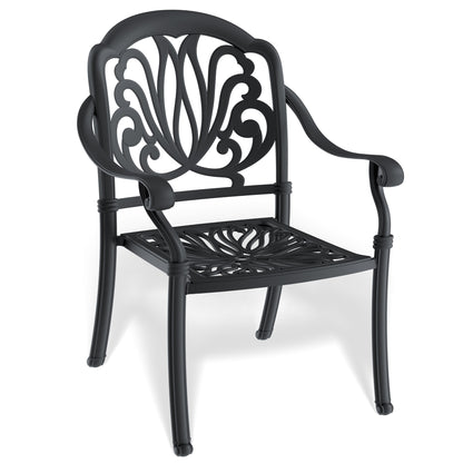5-Piece Set Of Cast Aluminum Patio Furniture With Cushions