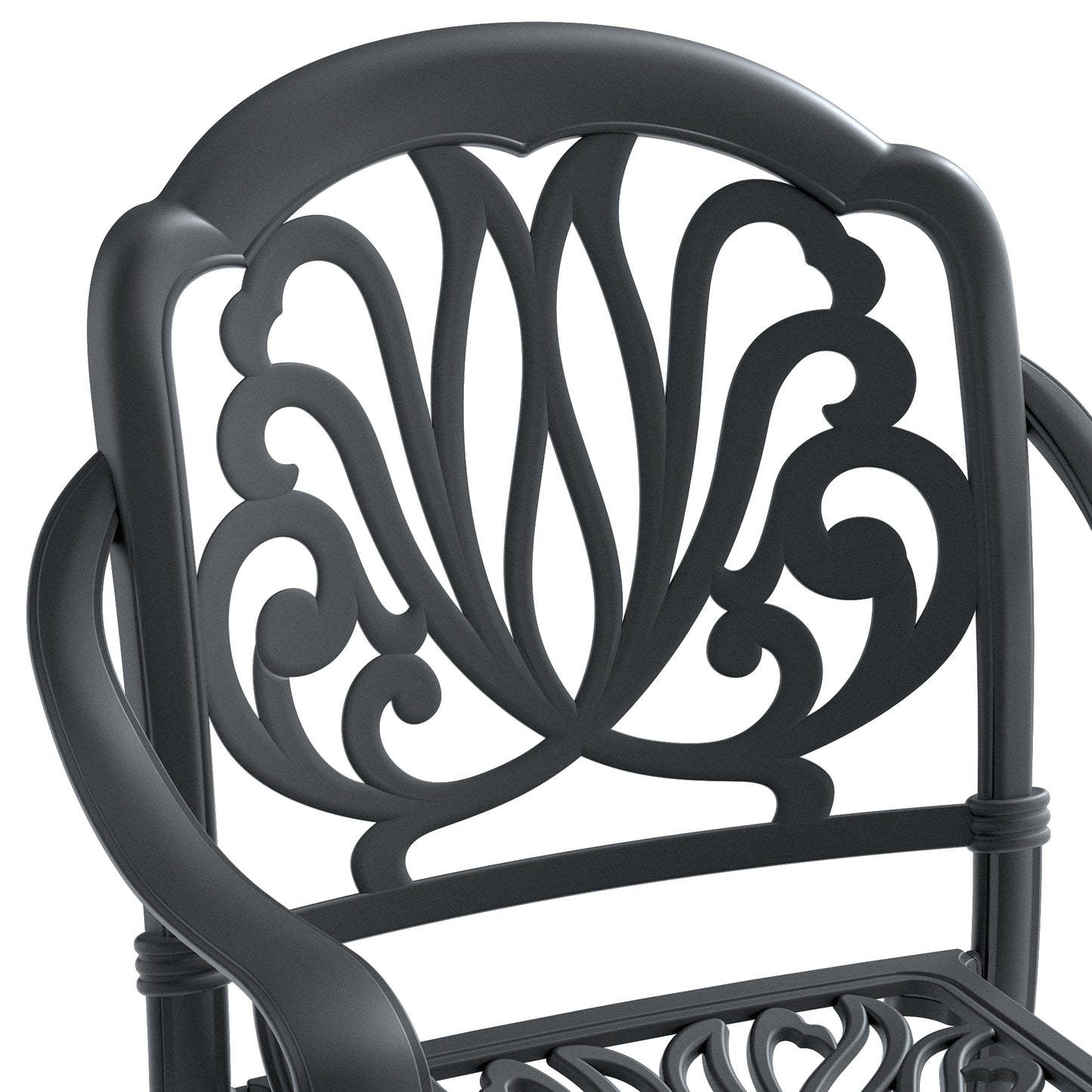 5-Piece Set Of Cast Aluminum Patio Furniture With Cushions