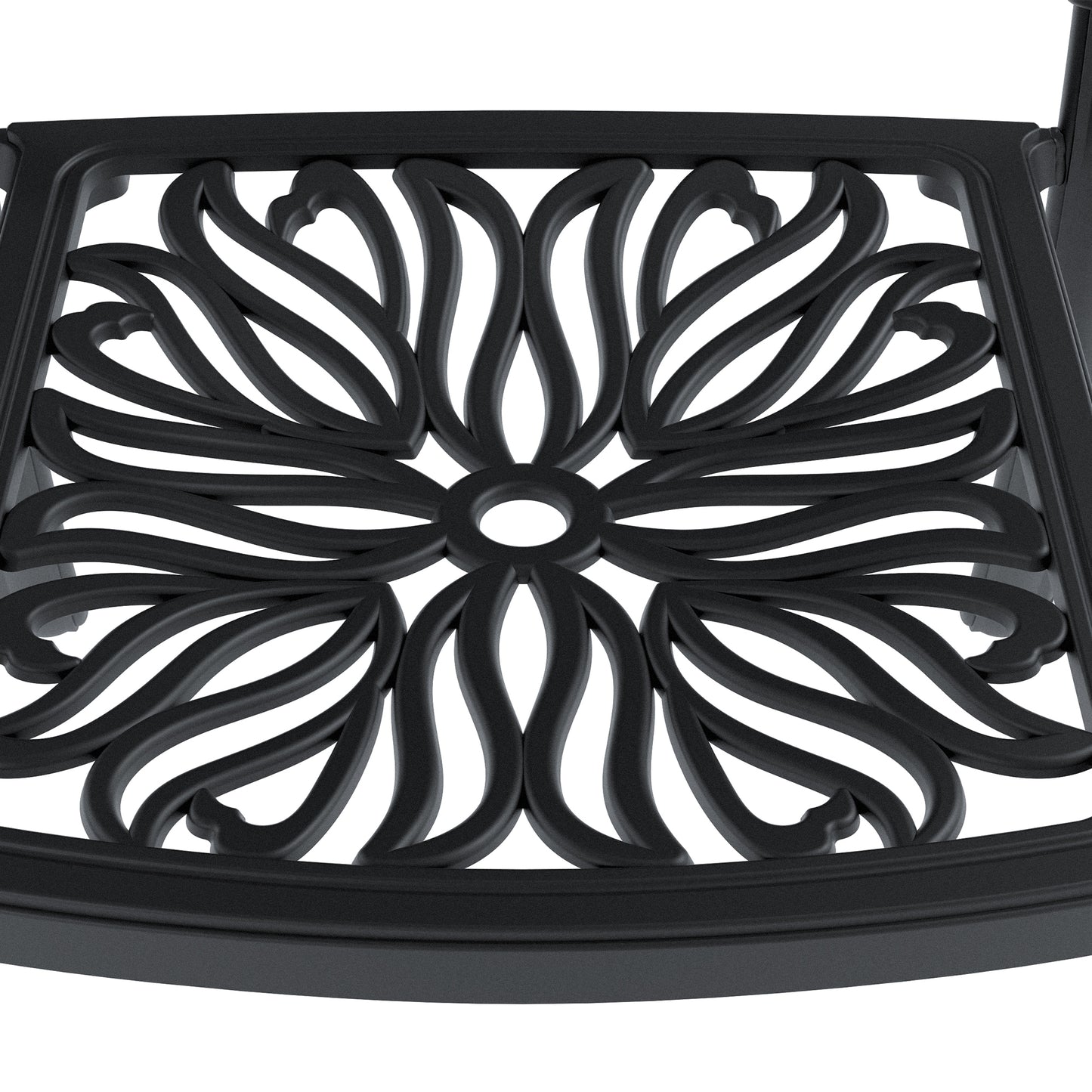 5-Piece Set Of Cast Aluminum Patio Furniture With Cushions