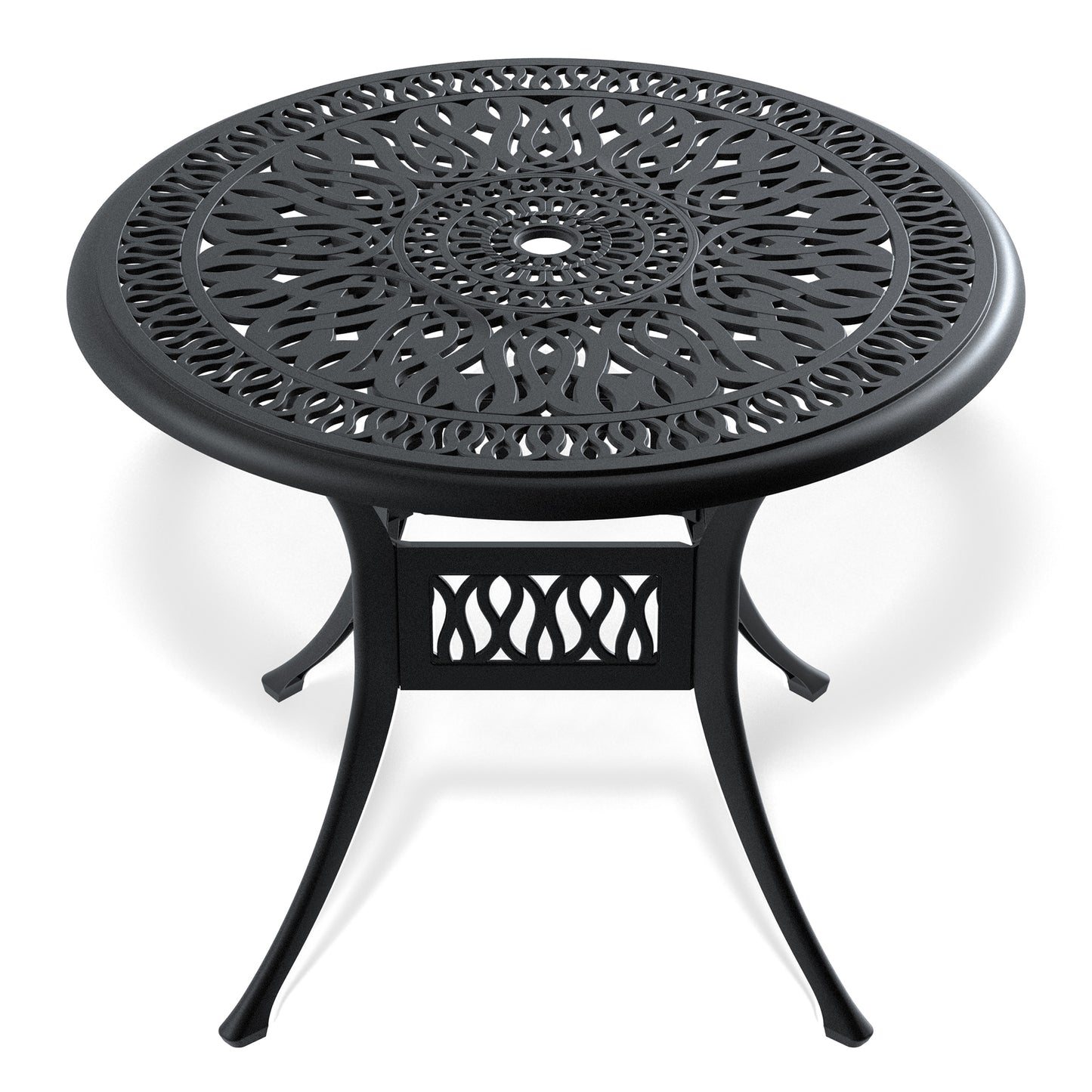 5-Piece Set Of Cast Aluminum Patio Furniture With Cushions