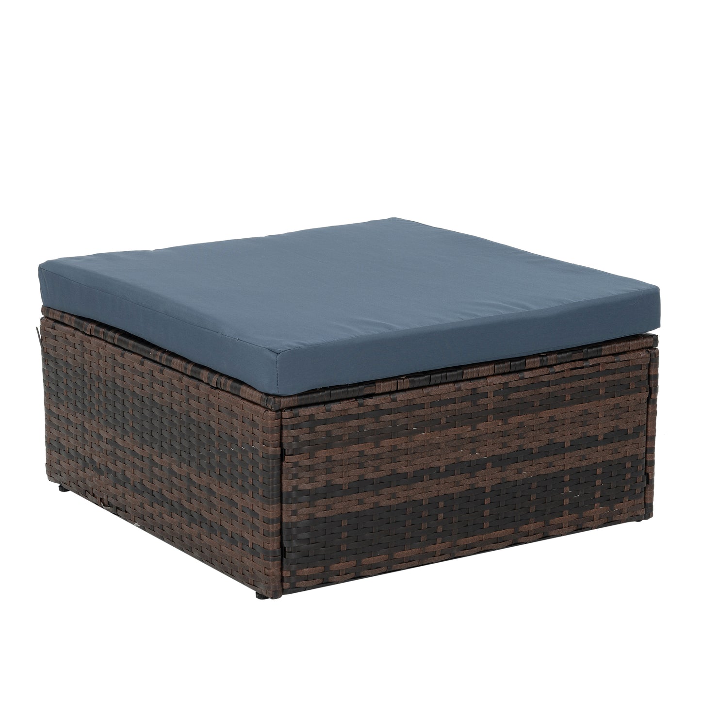Outdoor Furniture, Seasonal PE Wicker Furniture, 5 Set Wicker Furniture With Tempered Glass Coffee Table,