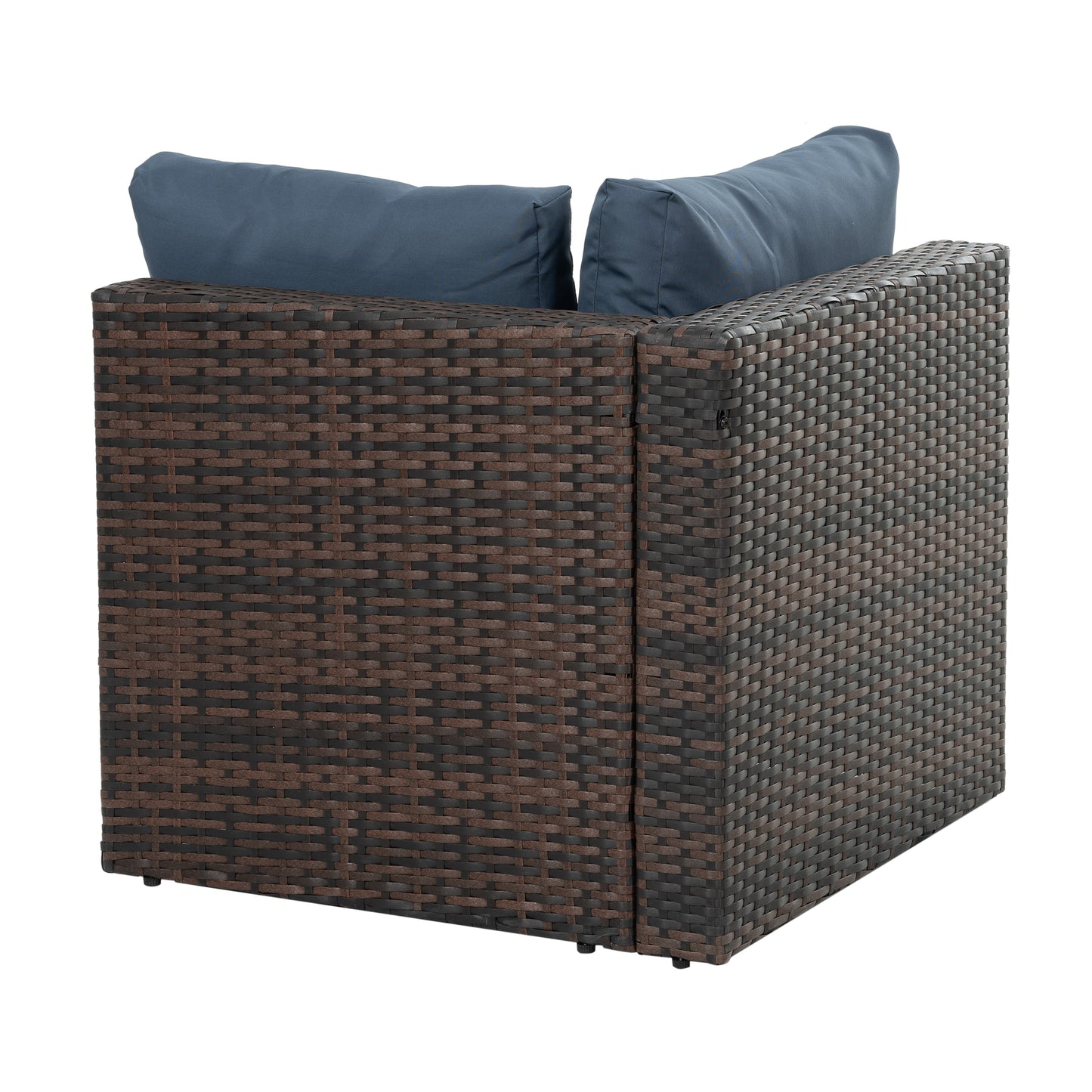 Outdoor Furniture, Seasonal PE Wicker Furniture, 5 Set Wicker Furniture With Tempered Glass Coffee Table,