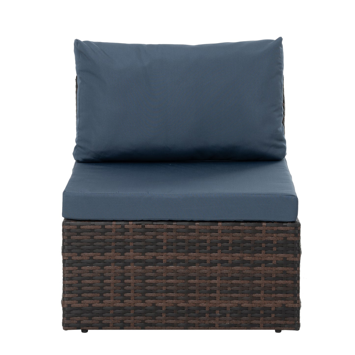 Outdoor Furniture, Seasonal PE Wicker Furniture, 5 Set Wicker Furniture With Tempered Glass Coffee Table,