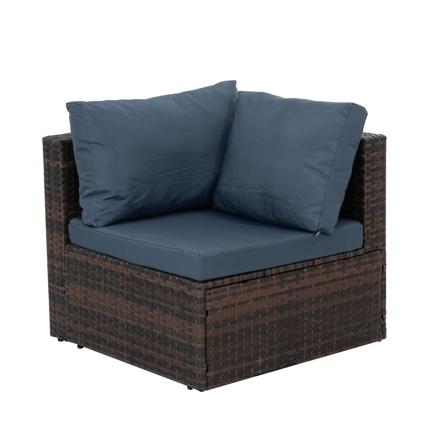 Outdoor Furniture, Seasonal PE Wicker Furniture, 5 Set Wicker Furniture With Tempered Glass Coffee Table,