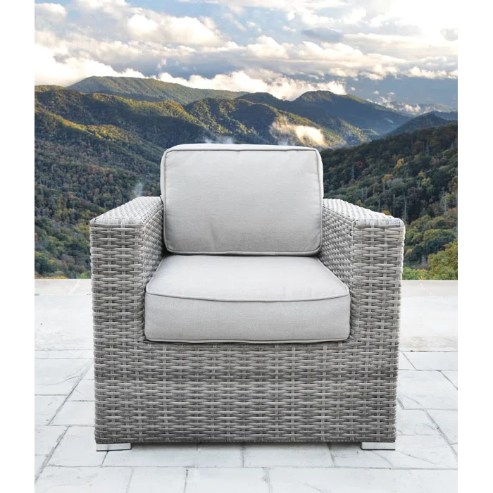 Fully Assembled Rattan Wicker 2-Person Seating Set with Cushions