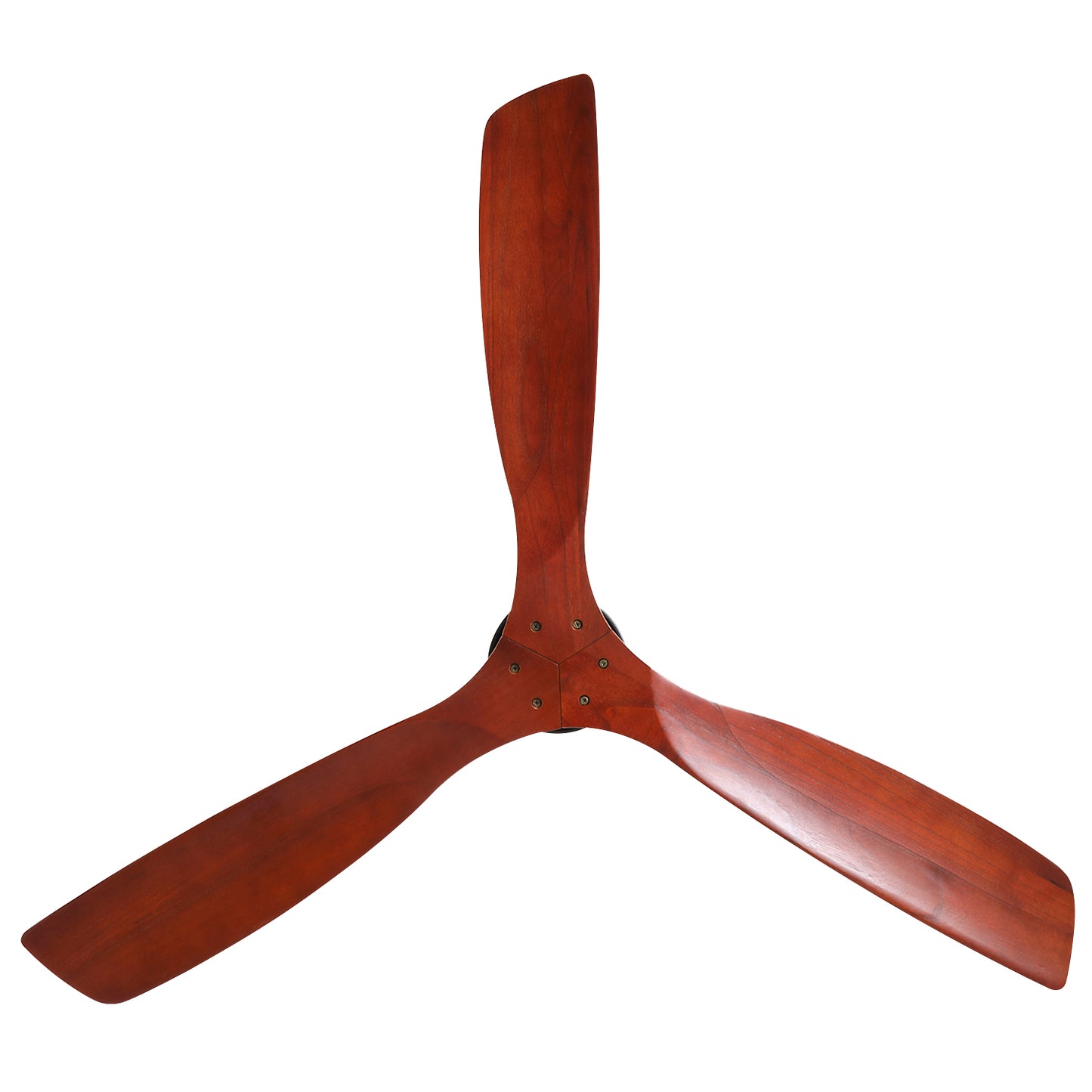 60 Inch Elegant Ceiling Fan with Remote Control,3 Mahogany Solid Wood Blades, Suitable for Indoor and Outdoor
