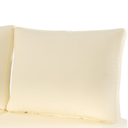 Outdoor Sectional Sofa Set Patio Conversation Set Patio Seating Group Outdoor Daybed with Adjustable Reclining Seats for Backyard, Poolside and Balcony,Beige