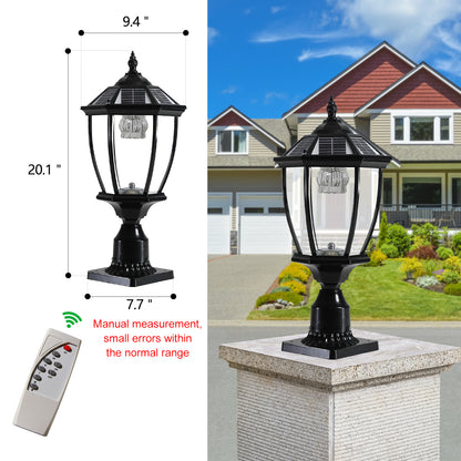 Solar Column Headlights With Dimmable LED 1 pack