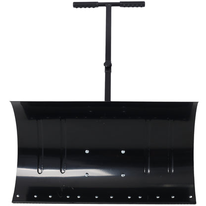 Snow Shovel with Wheels, Snow Pusher, Cushioned Adjustable Angle Handle Snow Removal Tool, 29" Blade, 10" Wheels,black color