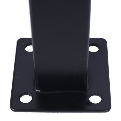 Handrails for Outdoor Steps, Fit 3 or 4 Steps Outdoor Stair Railing, Picket#3 Wrought Iron Handrail, Flexible Porch Railing, Black Transitional Handrails for Concrete Steps or Wooden Stairs