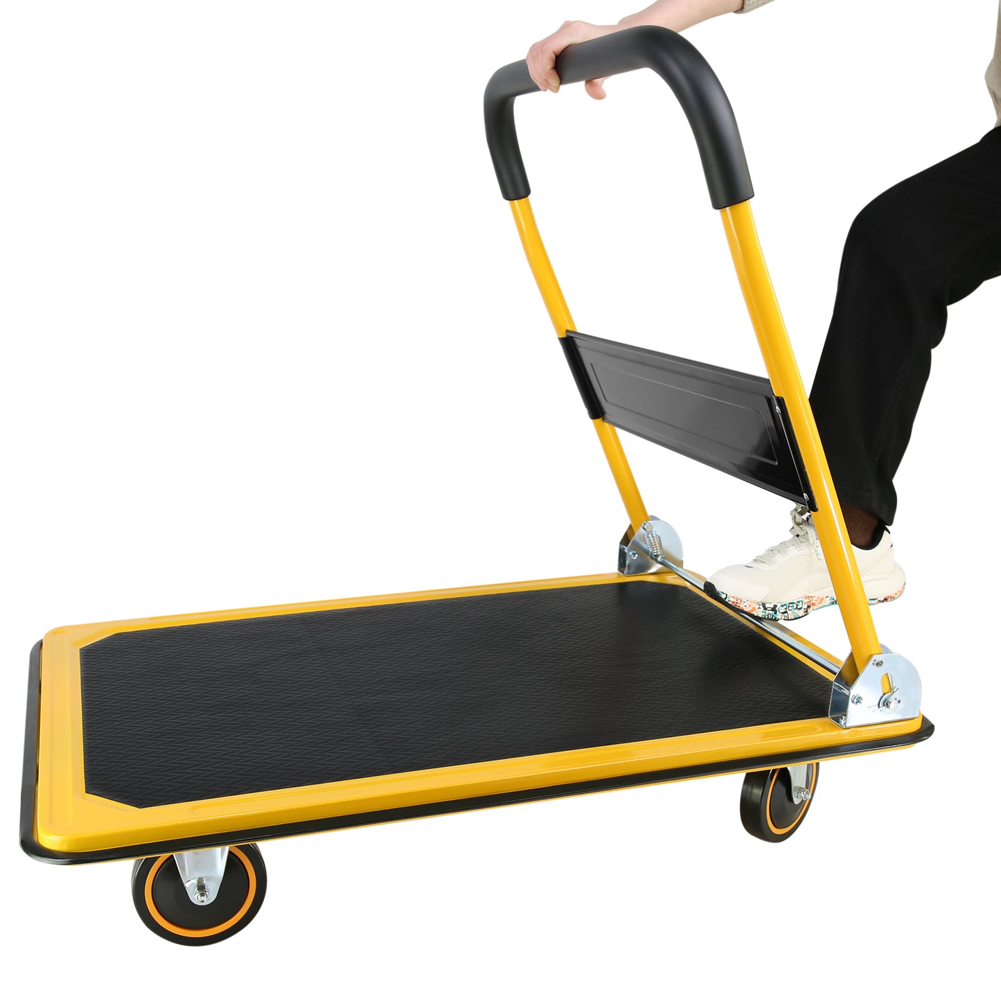 Platform Truck Hand Truck Large Size Foldable Dolly Cart for Moving Easy Storage and 360 Degree Swivel Wheels 660lbs Weight Capacity