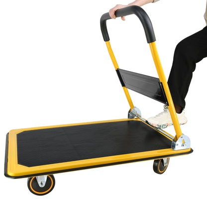 Platform Truck Hand Truck Large Size Foldable Dolly Cart for Moving Easy Storage and 360 Degree Swivel Wheels 660lbs Weight Capacity