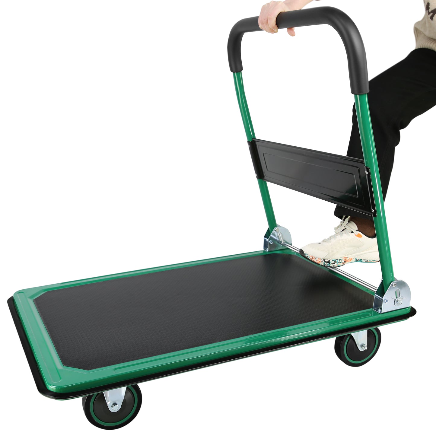 Platform Truck Hand Truck Large Size Foldable Dolly Cart for Moving Easy Storage and 360 Degree Swivel Wheels 660lbs Weight Capacity