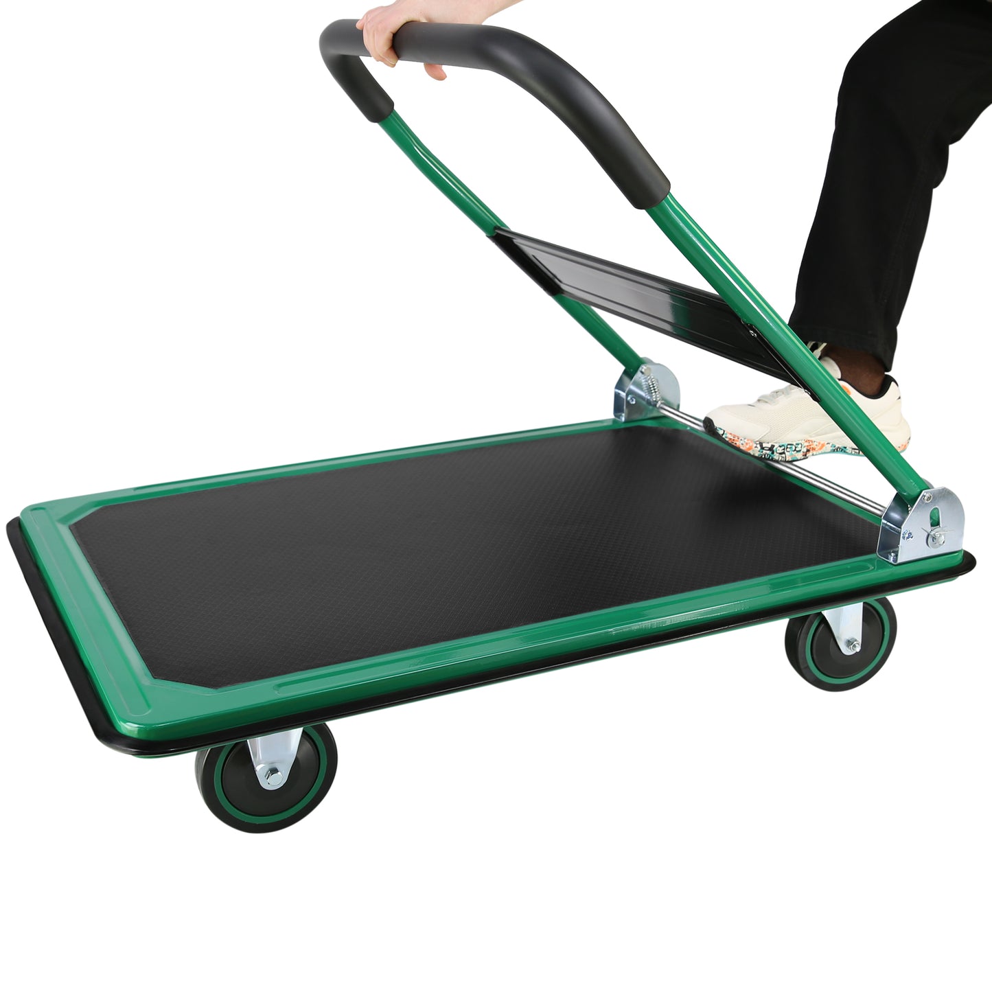 Platform Truck Hand Truck Large Size Foldable Dolly Cart for Moving Easy Storage and 360 Degree Swivel Wheels 660lbs Weight Capacity