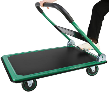 Platform Truck Hand Truck Large Size Foldable Dolly Cart for Moving Easy Storage and 360 Degree Swivel Wheels 660lbs Weight Capacity