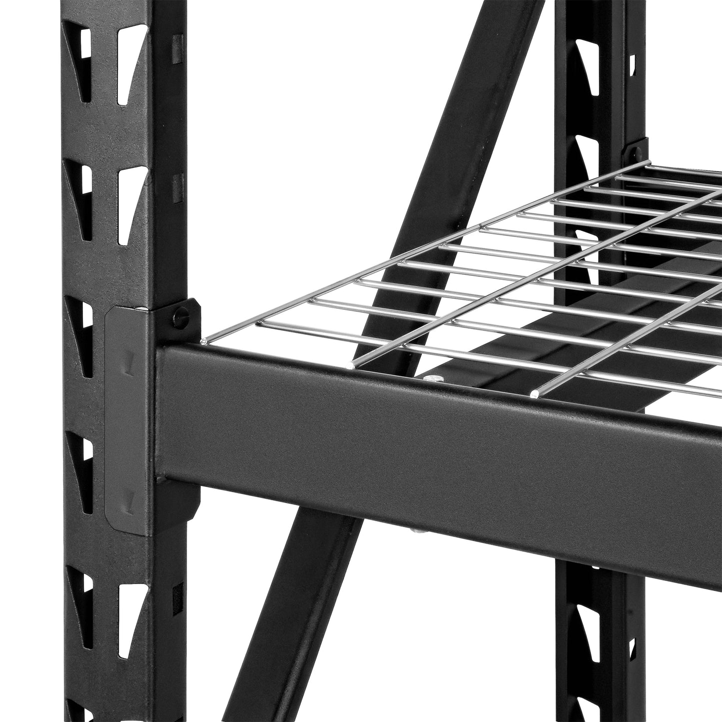 Garage Shelving Heavy Duty 72"H*77"W Garage Storage Shelves 6000LBS Heavy Duty Shelving Adjustable 3 Tier Metal Shelving for Garage Storage Shelving Industrial Shelving Storage Rack, Black