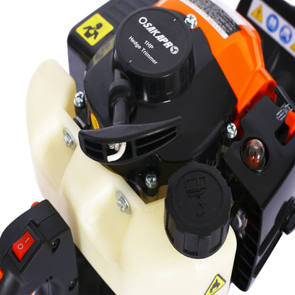 26cc 2 cycle gas powered hedge trimmer , double sided blade 24",recoil gasoline trim blade