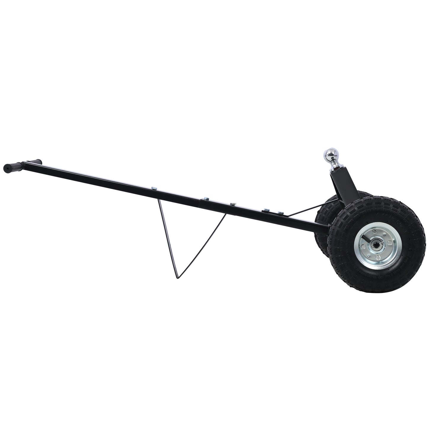 Trailer Dolly with Pneumatic Tires - 600 Lb. Maximum Tongue Weight Capacity, black color