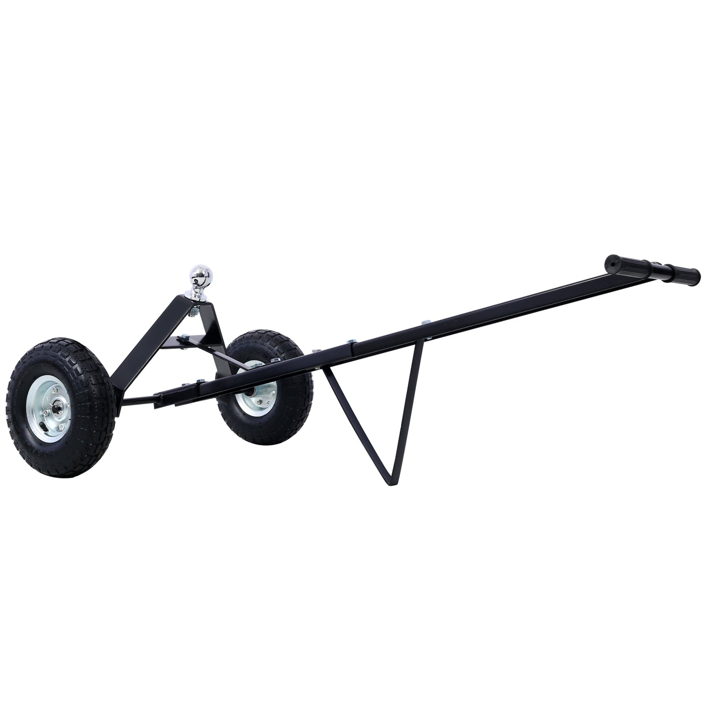 Trailer Dolly with Pneumatic Tires - 600 Lb. Maximum Tongue Weight Capacity, black color