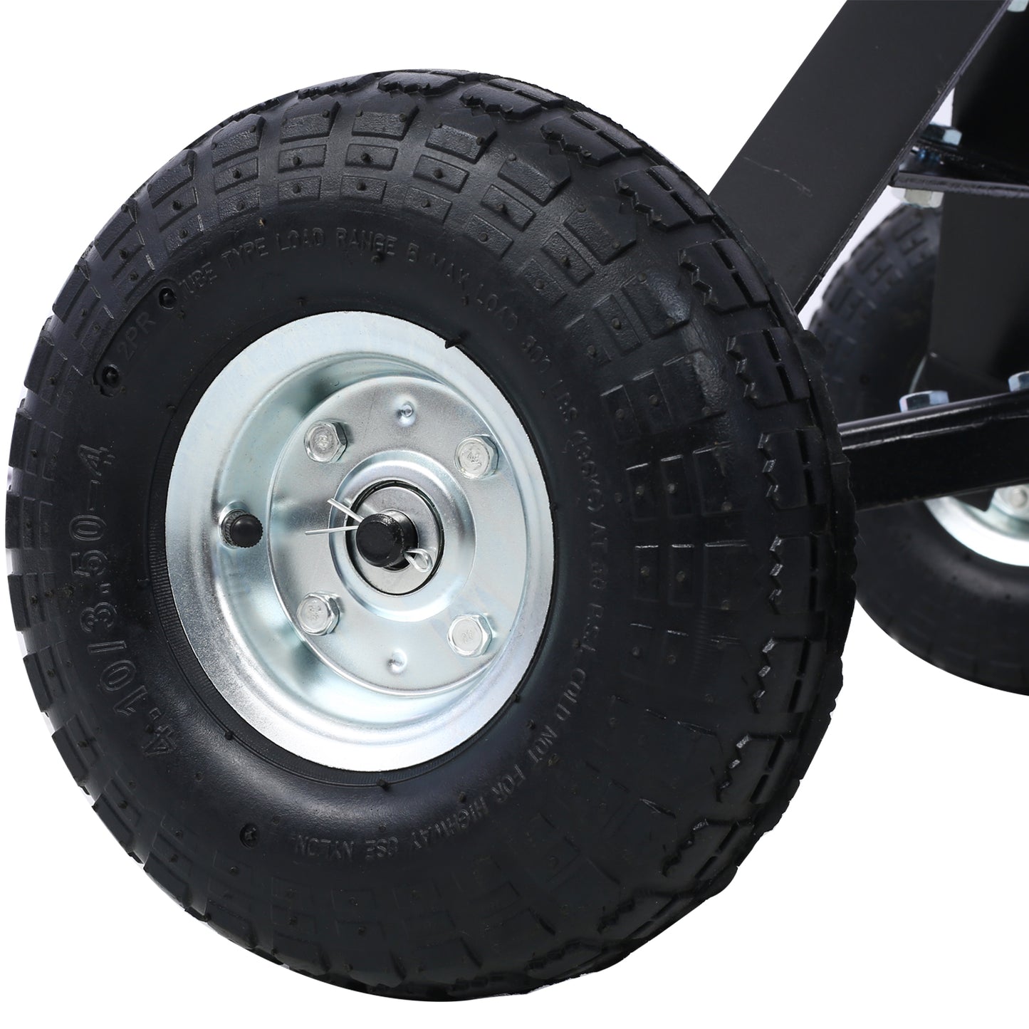 Trailer Dolly with Pneumatic Tires - 600 Lb. Maximum Tongue Weight Capacity, black color