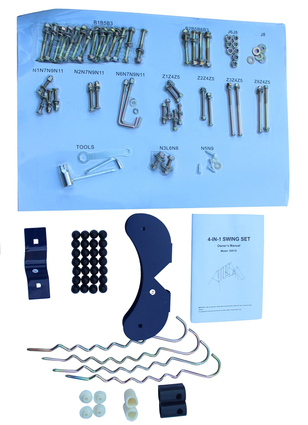 A-Frame Metal Swing Set w/ Slide