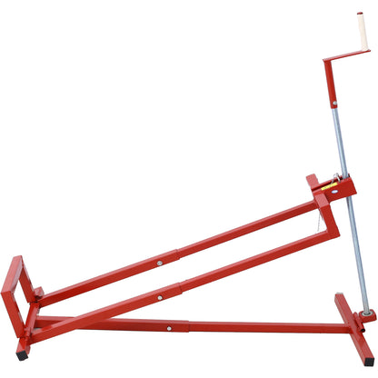 Easy Lawn Mower Lift for Riding Tractors , 800 Lbs Capacity Lawn Tractor Lifter, Ride-on Mower, Cleaning Aid, Universal, Lawn Tractor Lift, Lawn Tractor + 45° Tilt Adjustable, red
