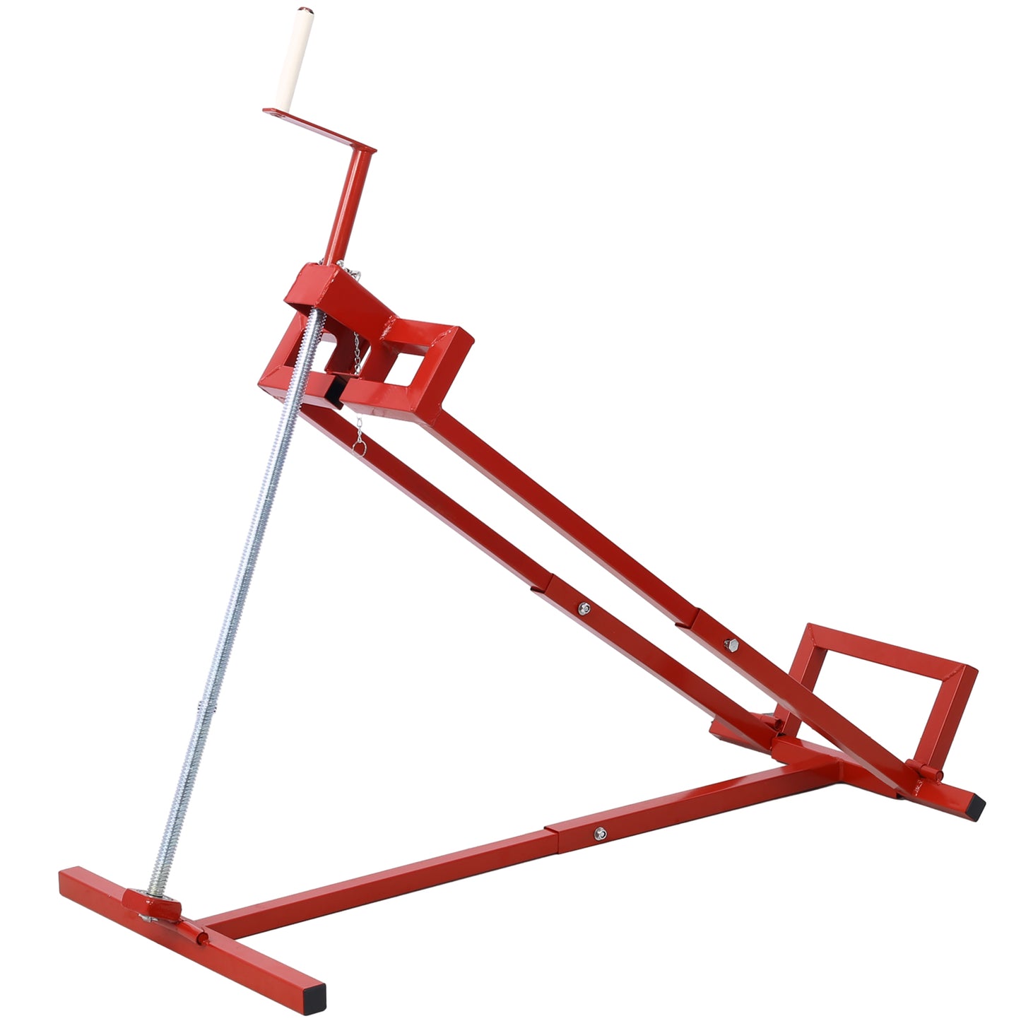 Easy Lawn Mower Lift for Riding Tractors , 800 Lbs Capacity Lawn Tractor Lifter, Ride-on Mower, Cleaning Aid, Universal, Lawn Tractor Lift, Lawn Tractor + 45° Tilt Adjustable, red
