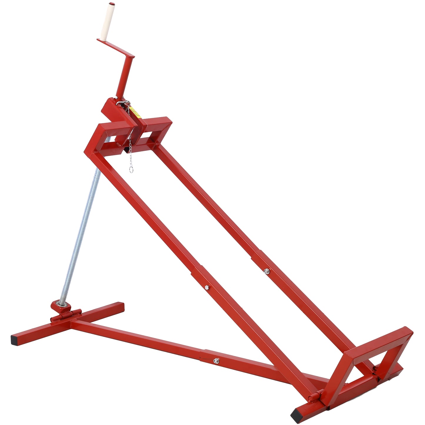 Easy Lawn Mower Lift for Riding Tractors , 800 Lbs Capacity Lawn Tractor Lifter, Ride-on Mower, Cleaning Aid, Universal, Lawn Tractor Lift, Lawn Tractor + 45° Tilt Adjustable, red