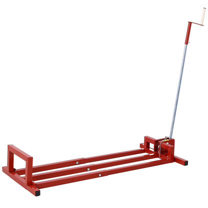 Easy Lawn Mower Lift for Riding Tractors , 800 Lbs Capacity Lawn Tractor Lifter, Ride-on Mower, Cleaning Aid, Universal, Lawn Tractor Lift, Lawn Tractor + 45° Tilt Adjustable, red