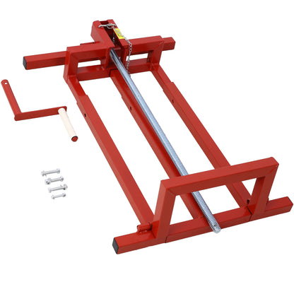 Easy Lawn Mower Lift for Riding Tractors , 800 Lbs Capacity Lawn Tractor Lifter, Ride-on Mower, Cleaning Aid, Universal, Lawn Tractor Lift, Lawn Tractor + 45° Tilt Adjustable, red