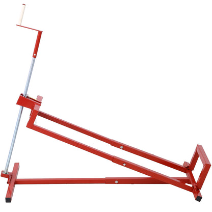 Easy Lawn Mower Lift for Riding Tractors , 800 Lbs Capacity Lawn Tractor Lifter, Ride-on Mower, Cleaning Aid, Universal, Lawn Tractor Lift, Lawn Tractor + 45° Tilt Adjustable, red