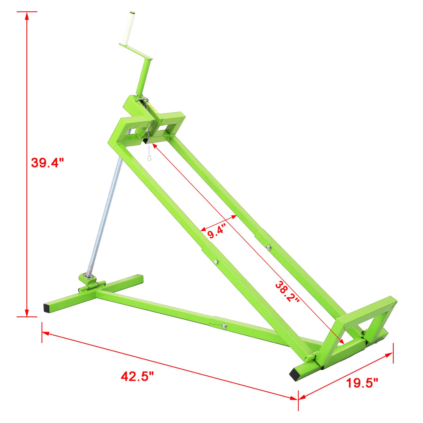 Easy Lawn Mower Lift for Riding Tractors , 800 Lbs Capacity Lawn Tractor Lifter, Ride-on Mower, Cleaning Aid, Universal, Lawn Tractor Lift, Lawn Tractor + 45° Tilt Adjustable, green