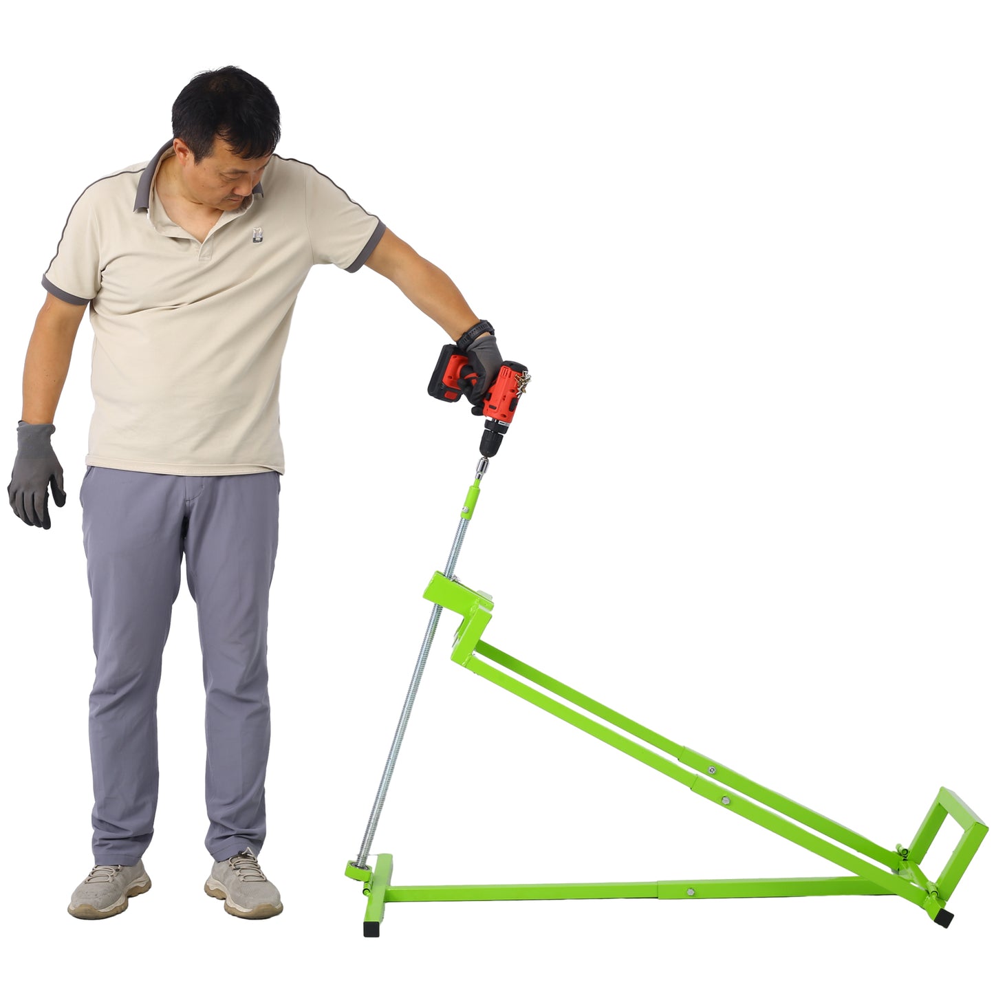 Easy Lawn Mower Lift for Riding Tractors , 800 Lbs Capacity Lawn Tractor Lifter, Ride-on Mower, Cleaning Aid, Universal, Lawn Tractor Lift, Lawn Tractor + 45° Tilt Adjustable, green