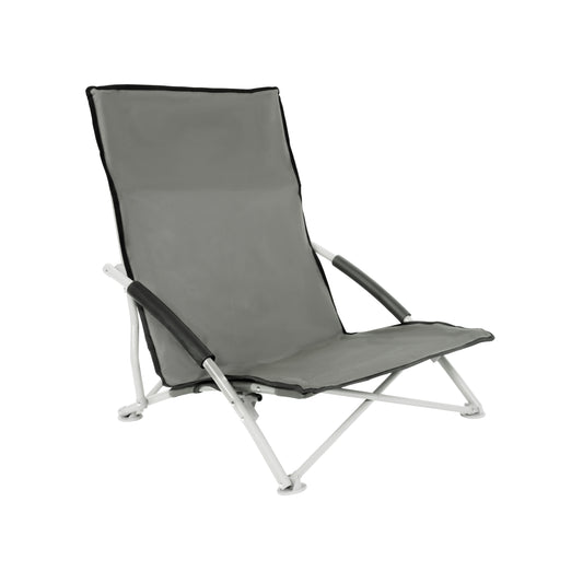 YSSOA Beach Camping Folding Adults with Carry Bag︱Low Profile, Lightweight, Portable Chair for Outdoor Travel, Picnic, BBQ (Color: Grey), 1-Pack, Black