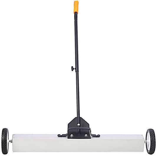 36" Rolling Magnetic Pick-Up Sweeper, Heavy Duty Push-Type with Release, for Nails Needles Screws Collection,30 Pound Capacity