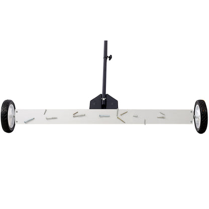 36" Rolling Magnetic Pick-Up Sweeper, Heavy Duty Push-Type with Release, for Nails Needles Screws Collection,30 Pound Capacity