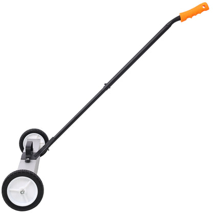 36" Rolling Magnetic Pick-Up Sweeper, Heavy Duty Push-Type with Release, for Nails Needles Screws Collection,30 Pound Capacity