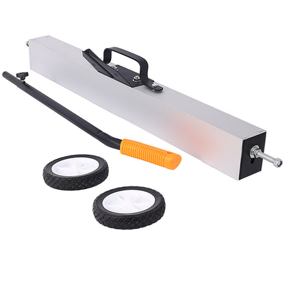 36" Rolling Magnetic Pick-Up Sweeper, Heavy Duty Push-Type with Release, for Nails Needles Screws Collection,30 Pound Capacity