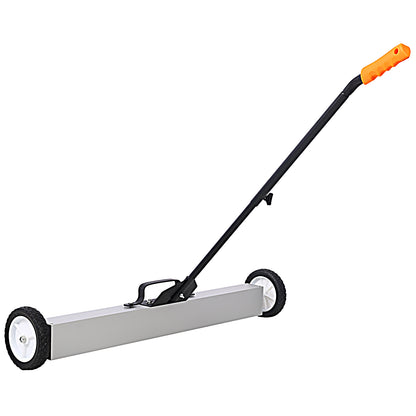 36" Rolling Magnetic Pick-Up Sweeper, Heavy Duty Push-Type with Release, for Nails Needles Screws Collection,30 Pound Capacity