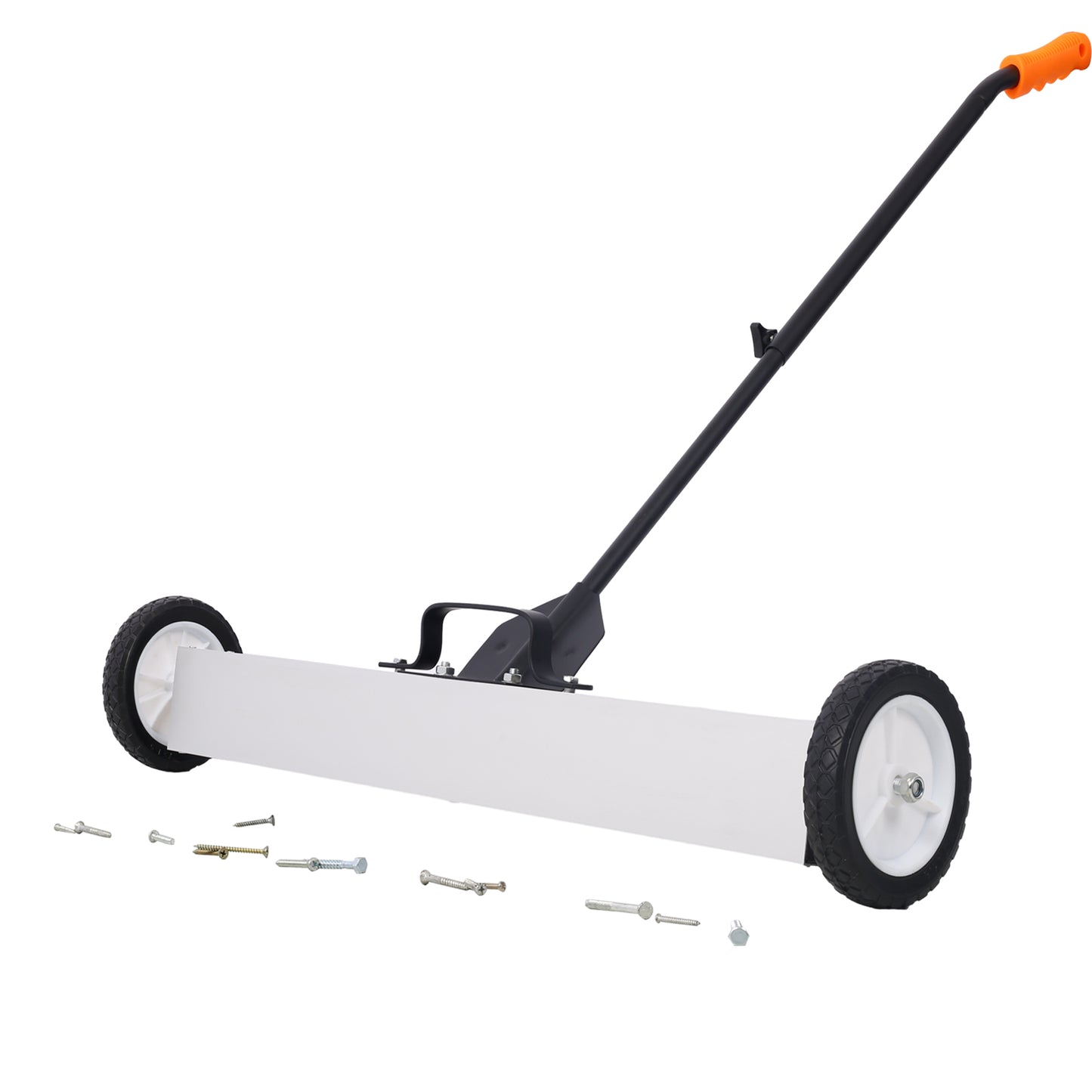 36" Rolling Magnetic Pick-Up Sweeper, Heavy Duty Push-Type with Release, for Nails Needles Screws Collection,30 Pound Capacity