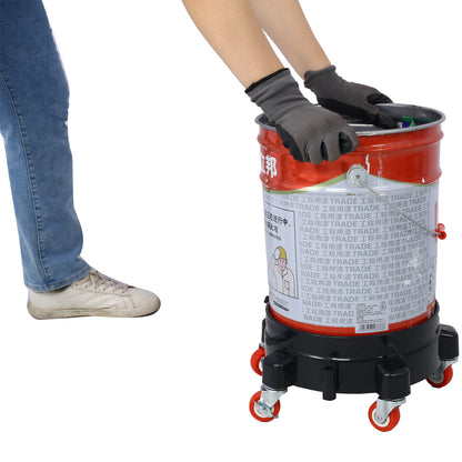 11.2 Inch Bucket Dolly, Removable Rolling Bucket Dolly Easy Push 5 Roll Swivel Casters to Move 360 Degree Turning for 5 Gallon Buckets Car Wash System Detailing Smoother Maneuvering, Black