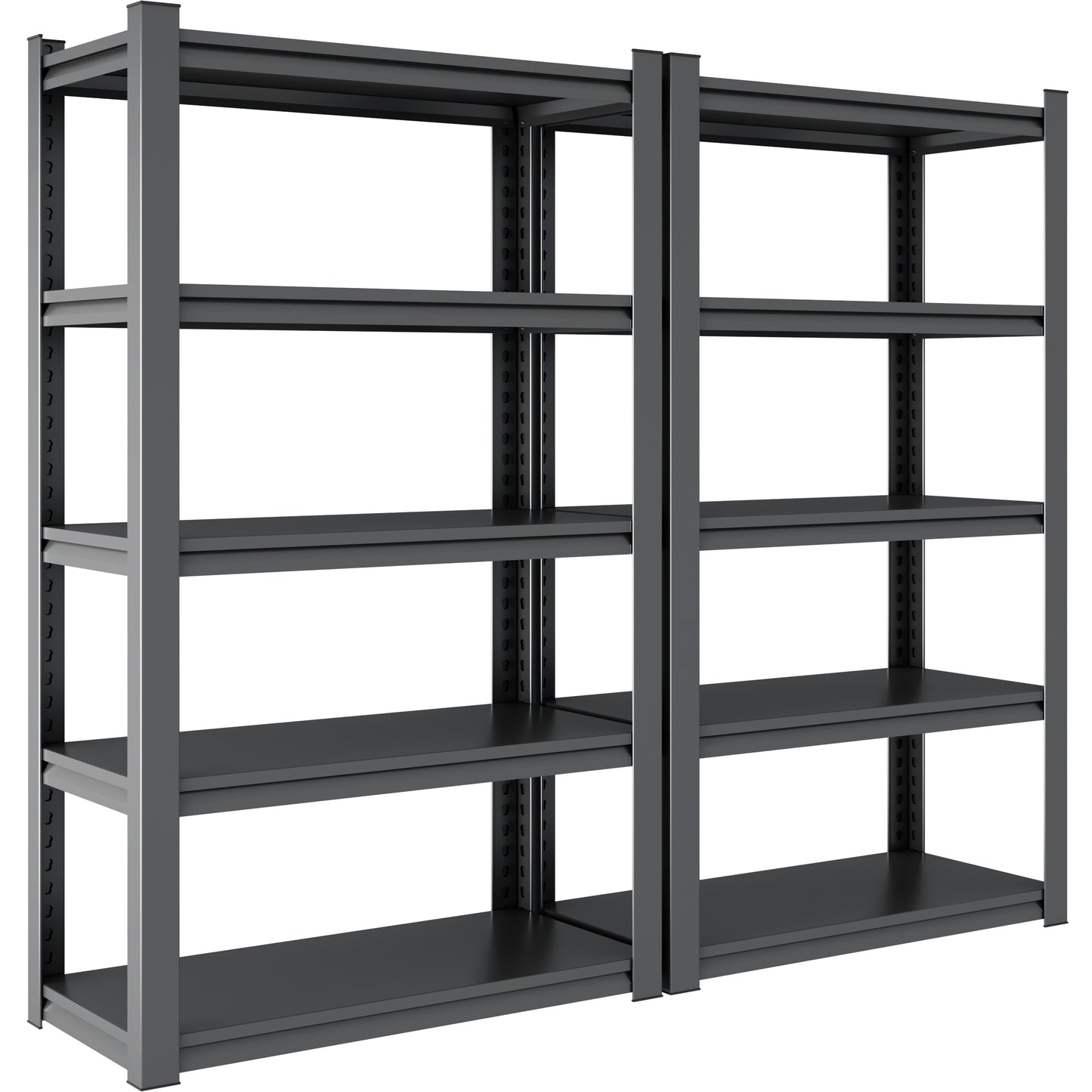 78"H 5 Tier Metal Shelves for Storage Garage Shelving 2000LBS Heavy Duty Storage Shelves Adjustable Garage Shelf Industrial Shelving Unit Storage Utility Rack,47.2"W*18"D*78"H,Black
