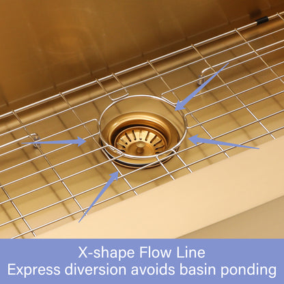 30 Gold Farmhouse Sink - 30 Inch Kitchen Sink Stainless Steel 16 gauge Apron Front Kitchen Sink