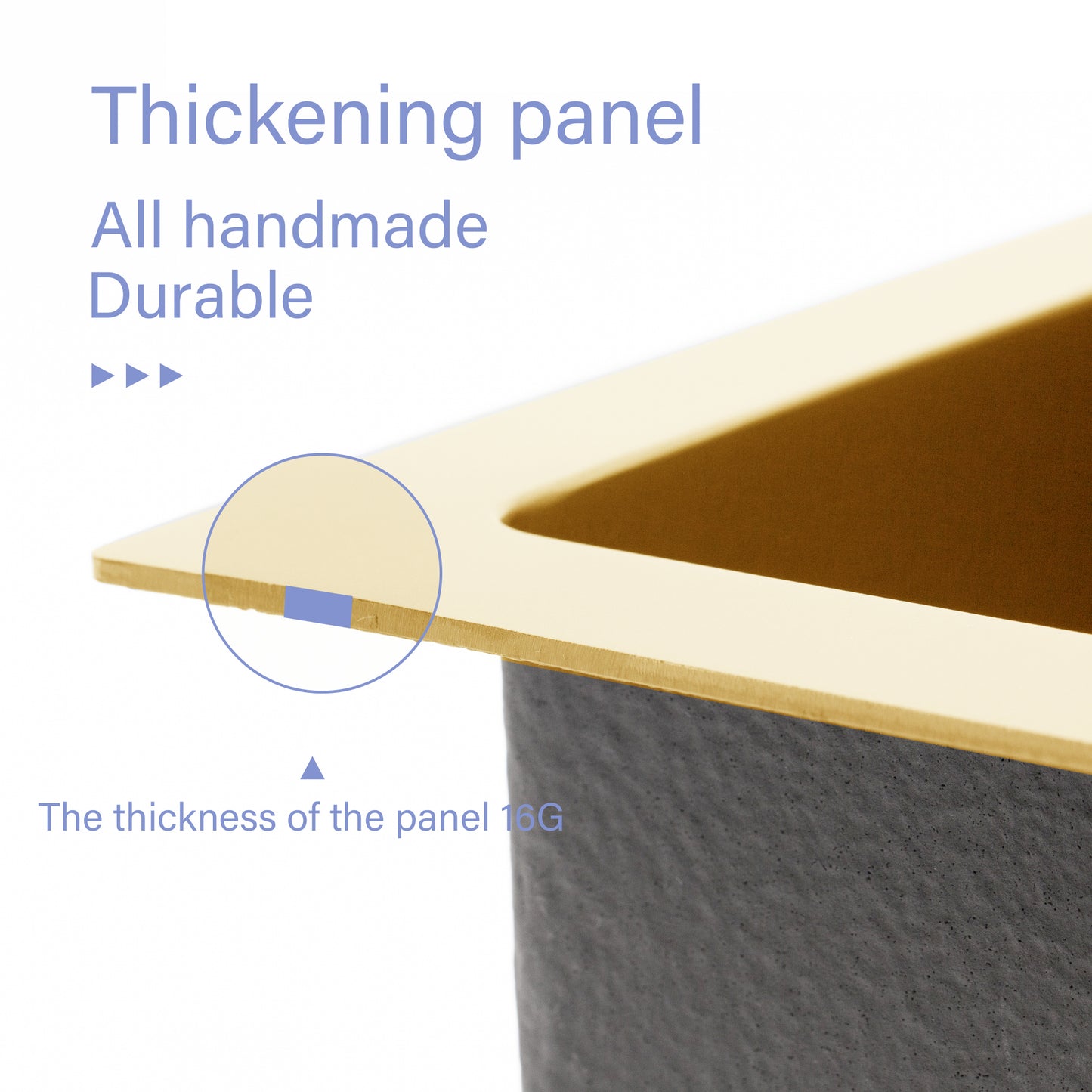 30 Gold Farmhouse Sink - 30 Inch Kitchen Sink Stainless Steel 16 gauge Apron Front Kitchen Sink