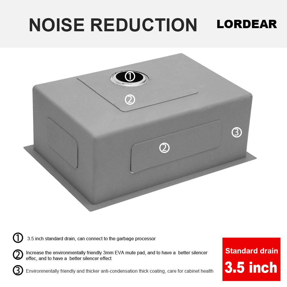 26 Inch Undermount Sink - 26"x18"x10" Undermount Stainless Steel Kitchen Sink 16 Gauge 10 Inch Deep Single Bowl Kitchen Sink Basin