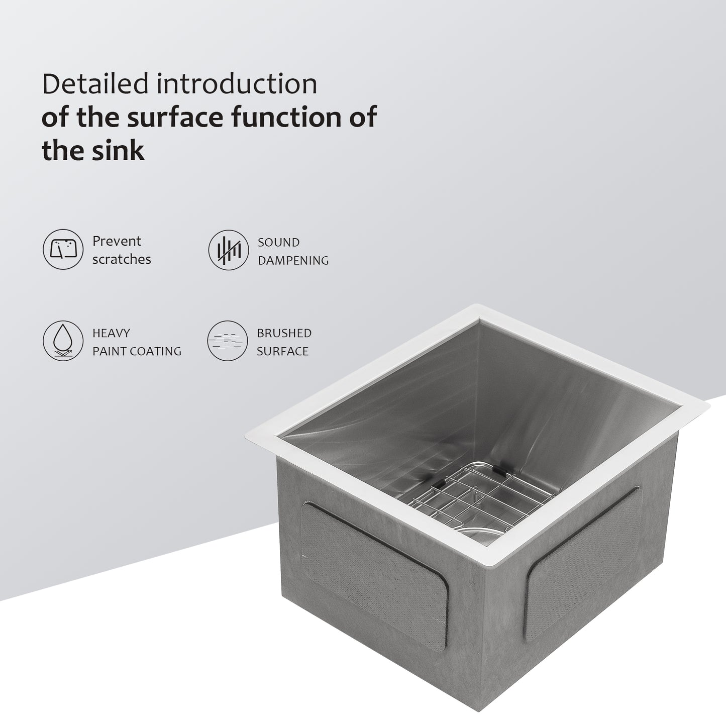 14 Inch Undermount Sink - 14"x18"x9" Undermount Stainless Steel Kitchen Sink 16 Gauge 9 Inch Deep Single Bowl Kitchen Sink Basin
