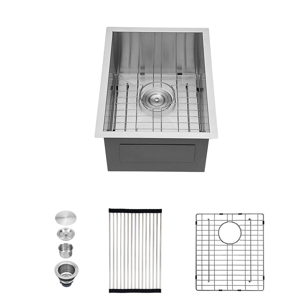 15 Inch Undermount Sink - 15"x20"x9" Undermount Stainless Steel Kitchen Sink 16 Gauge 9 Inch Deep Single Bowl Kitchen Sink Basin