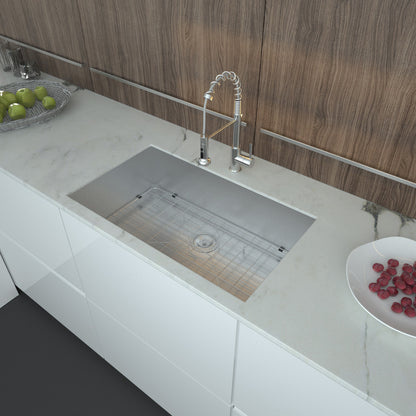 32 Inch Undermount Sink - 32"x19"x9" Undermount Stainless Steel Kitchen Sink 16 Gauge 9 Inch Deep Single Bowl Kitchen Sink Basin