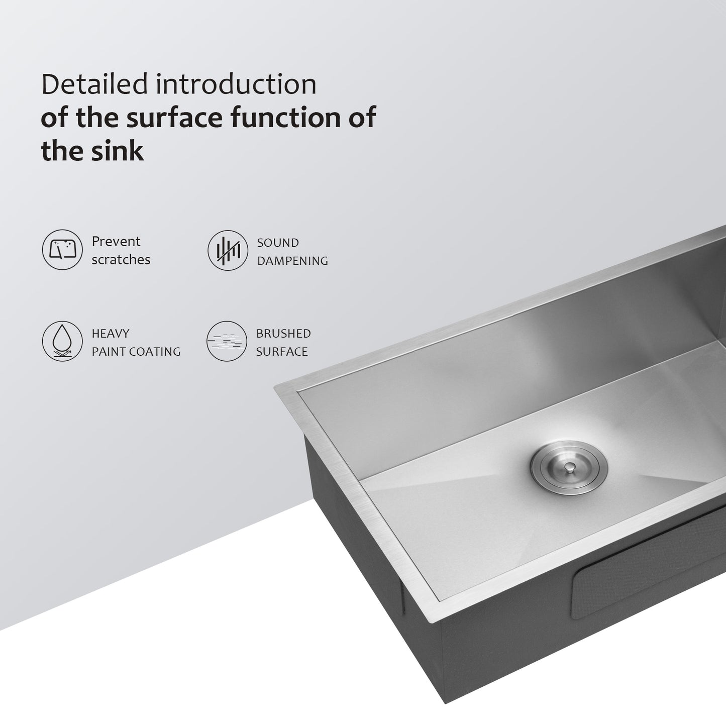 32 Inch Undermount Sink - 32"x19"x9" Undermount Stainless Steel Kitchen Sink 16 Gauge 9 Inch Deep Single Bowl Kitchen Sink Basin